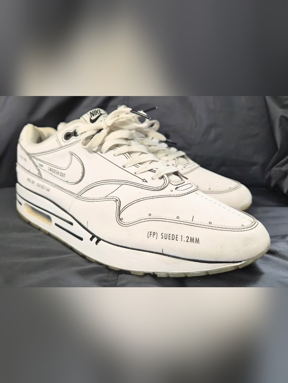 Men's Nike Air Max 1 "Sketch To Shelf" Tinker Schematic (CJ4286-100) Sz. 10.5
